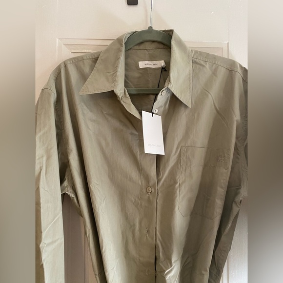 NWT Green Khaki Mijeong Park belted dress - Picture 8 of 8